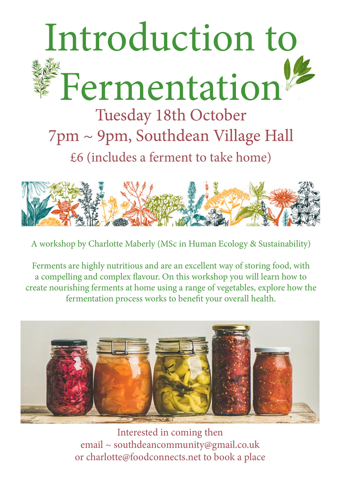 Fermentation workshop poster