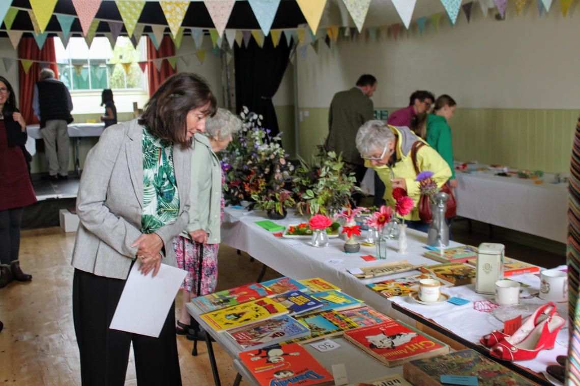 looking at exhibits