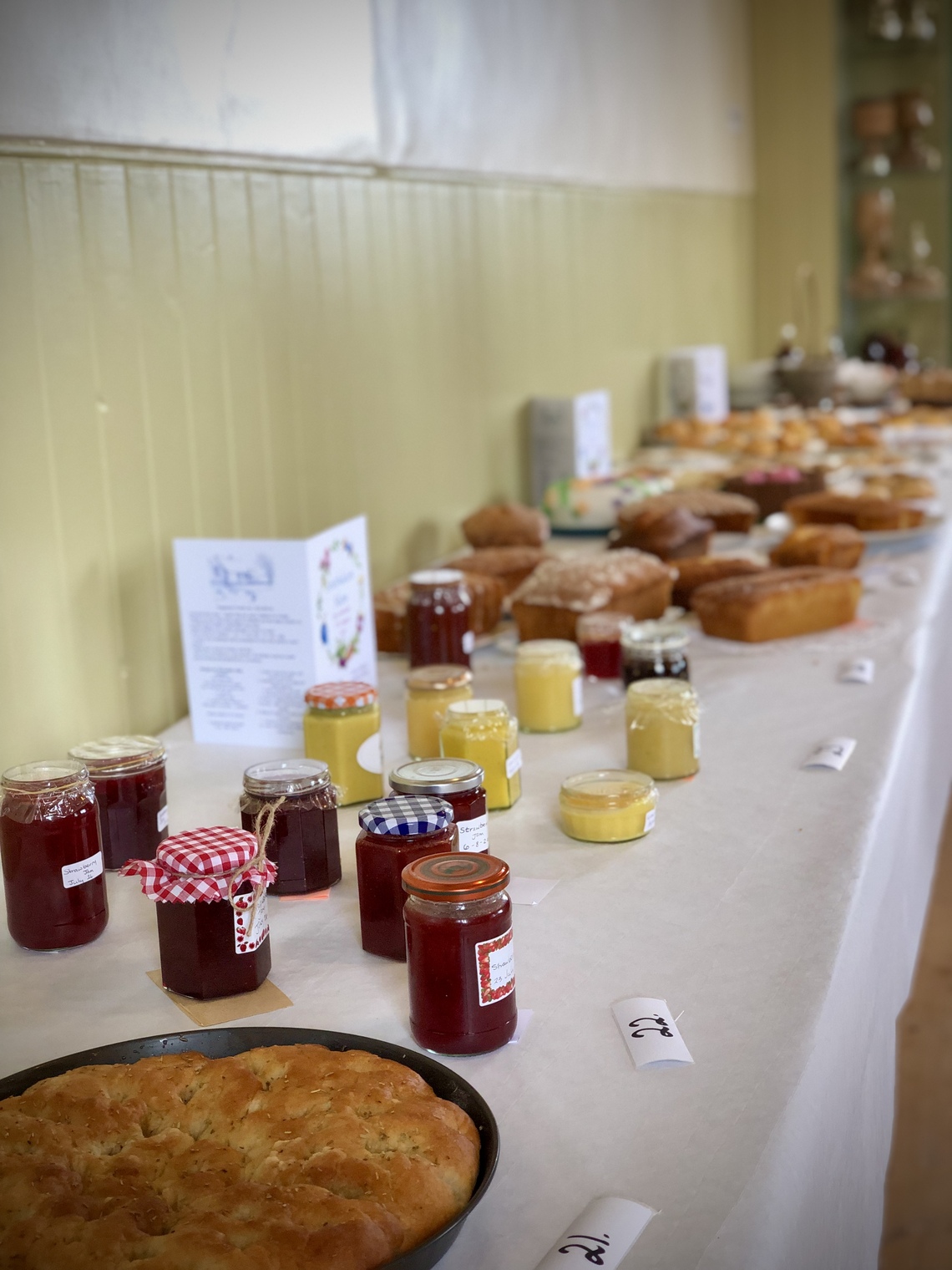 Jams on table